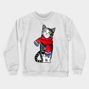 Cat in a scarf Crewneck Sweatshirt